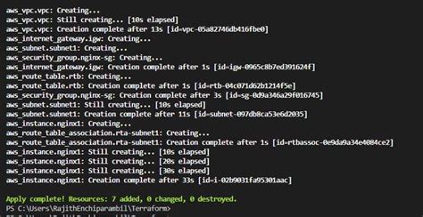 terraform apply resulting in empty result or couldn't fine resource errors.
